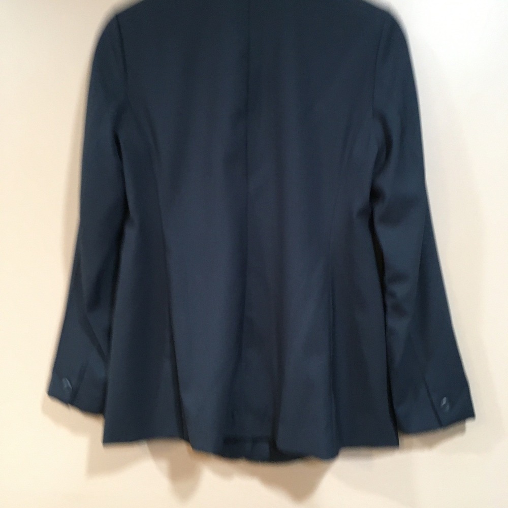 J Jill Wool Blazer Lined Jacket Womens 6 Washable Navy Blue Preppy Work Office - Picture 5 of 12